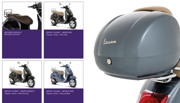 Catalogo accessori Vespa GTS 2018 autunno/inverno