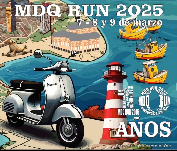 SUCCESS FOR THE TENTH EDITION OF THE VESPA RALLY “MDQ RUN 2025” IN MAR DEL PLATA