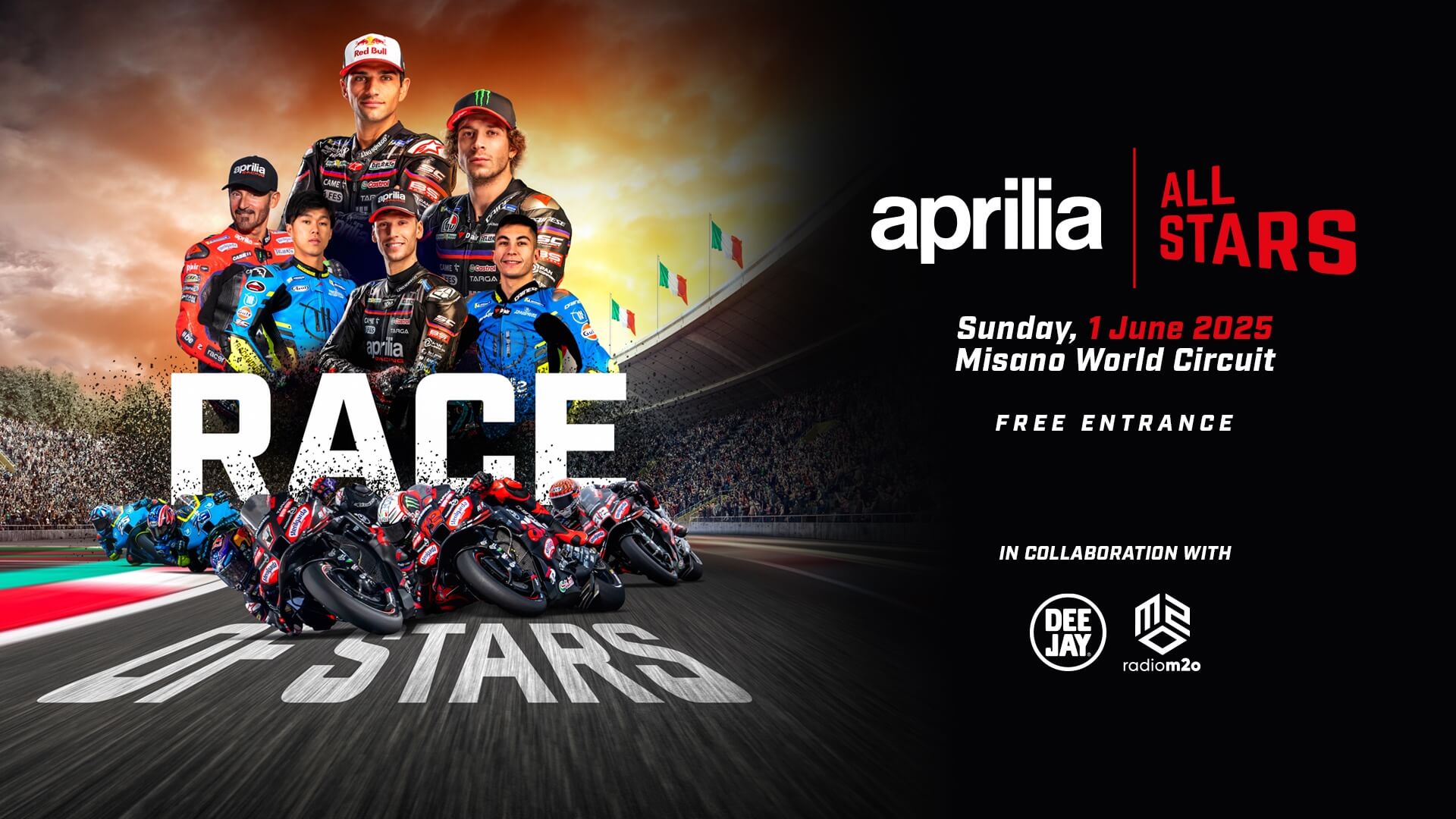 APRILIA ALL STARS RETURNS TO MISANO ON SUNDAY 1 JUNE