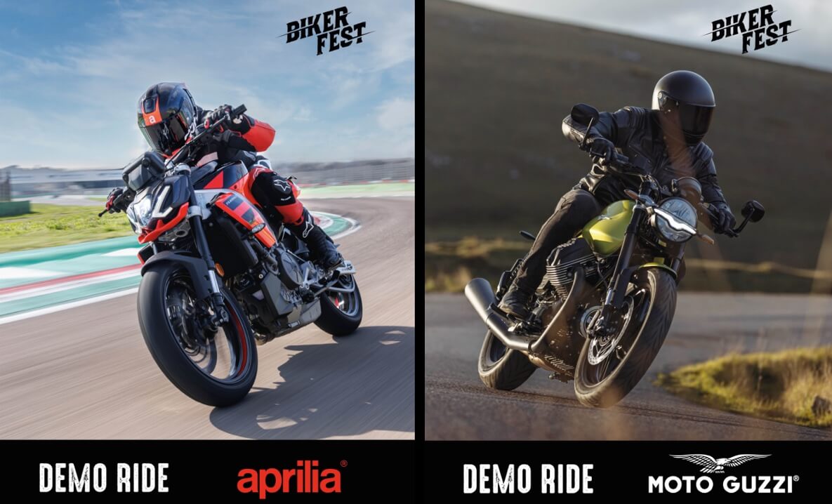 APRILIA E MOTO GUZZI DEMO RIDE ALLA 39° EDIZIONE DELLA “BIKER FEST INTERNATIONAL”