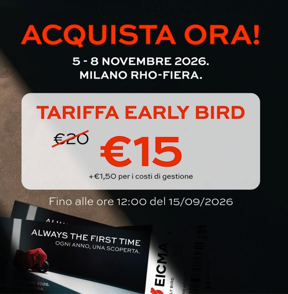 EICMA 2026: APRE LA BIGLIETTERIA ONLINE, AL VIA IL PERCORSO VERSO L'83ª EDIZIONE