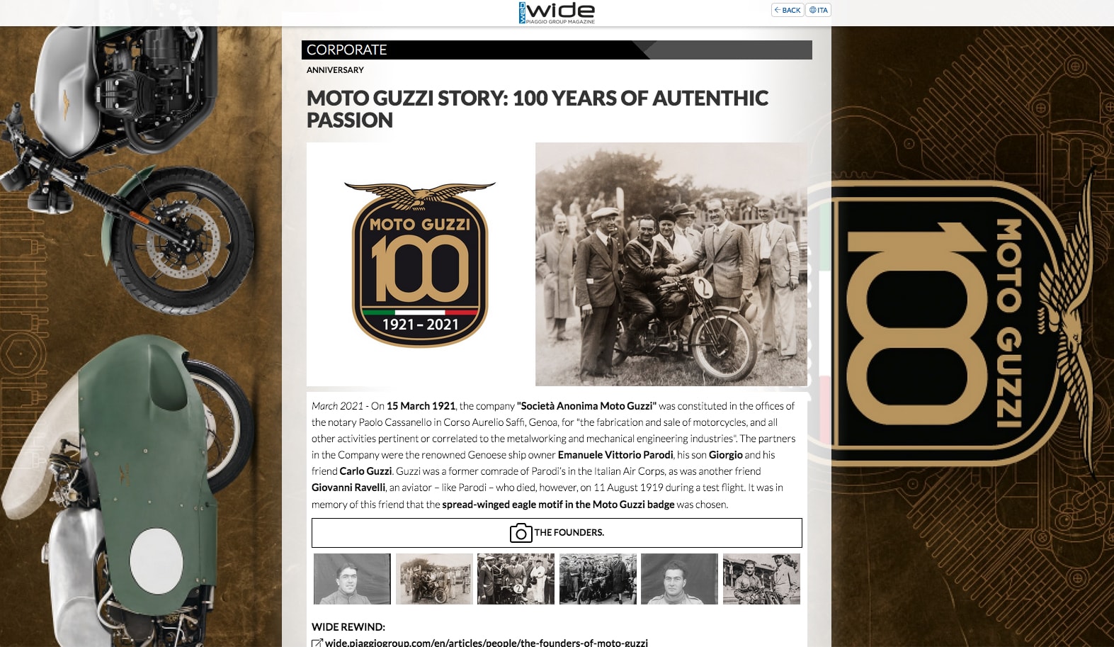 Moto Guzzi Celebrating 100th Anniversary With Special Livery (Updated) -  Roadracing World Magazine