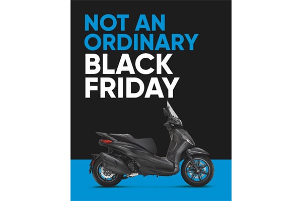 BLACK FRIDAY APRILIA, MOTO GUZZI, PIAGGIO, VESPA: OFFERTA LIMITATA SU UNA SELEZIONE DI VEICOLI IN STOCK, CON IMMATRICOLAZIONE INCLUSA NEL PREZZO. OCCASIONE DA COGLIERE AL VOLO!