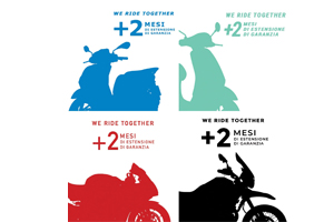 DUE MESI IN PIÙ DI GARANZIA GRATUITA SU SCOOTER E MOTO DEI BRAND PIAGGIO, VESPA, APRILIA E MOTO GUZZI