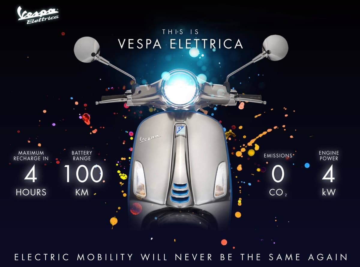 vespa elettrica videos