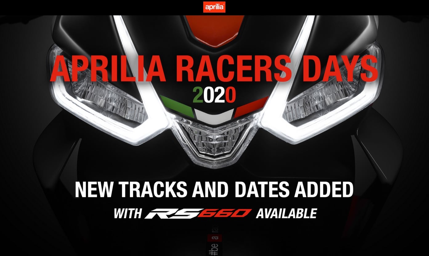 NEW CIRCUITS AND NEW DATES FOR THE APRILIA RACERS DAYS 2020, WITH THE GUEST STAR RS 660